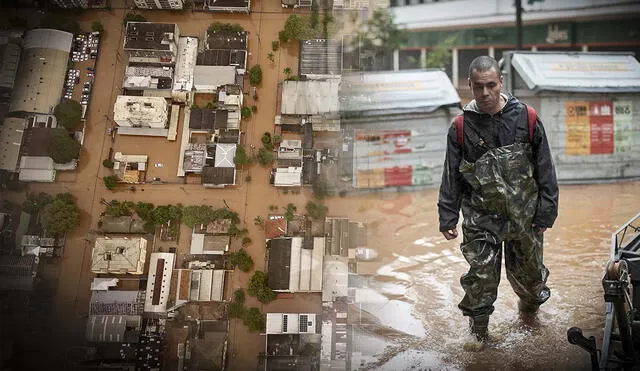 En Porto Alegre, capital de Rio Grande do Sul, la situación va a ser una “sin precedentes", según señaló su gobernador. Foto: composición LR/AFP