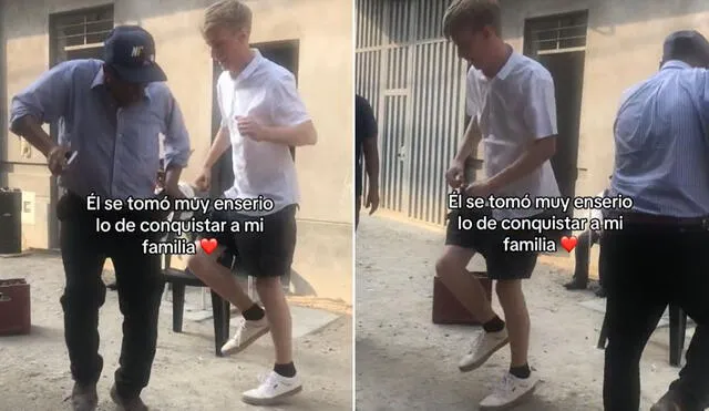 "Se me acercó con el traductor en mano mientras estaba trabajando", reveló la peruana. Foto: composición LR/captura de TikTok- Video: TikTok