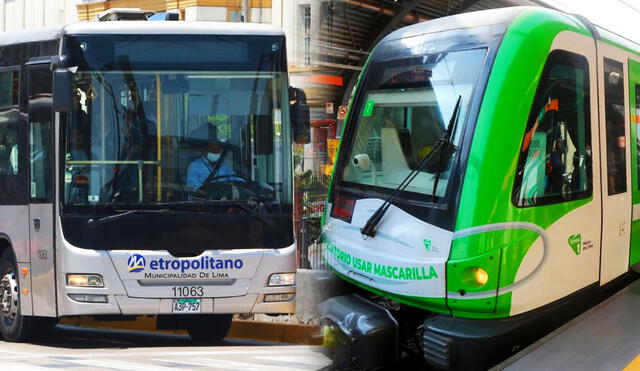 Tanto el Metropolitano como el tren eléctrico han sido importantes iniciativas para mejorar la movilidad urbana en Lima. Foto: composición LR/Andina