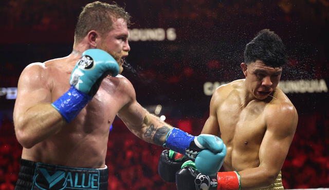 'Canelo' Álvarez enfrentó a Jaime Munguía en el T-Mobile Arena de Las Vegas. Foto: AFP