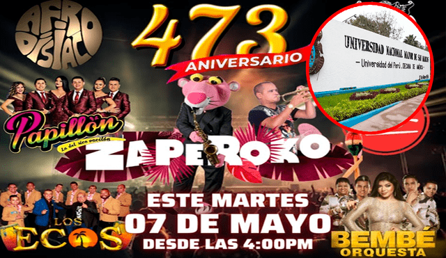 San Marcos celebrará con espectacular concierto de música su 473 Aniversario.  Foto: composición LR/Facebook/@UNMSM
