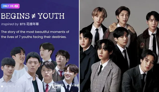 'Begins Youth', el k-drama basado en BTS, se estrenó a finales de abril. Foto: composición LR/Hybe/Xclusive