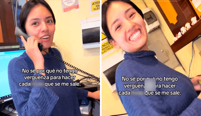 Al recibir un pedido por teléfono, la joven no dudó en imitar el acento para dar más originalidad a su local de comida china. Foto: composición LR/TikTok/@rafaella.rojas