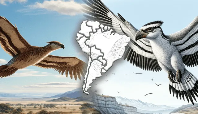 La ave prehístorica se encontraba en las pampas argentinas hace millones de años. Foto: Composición LR