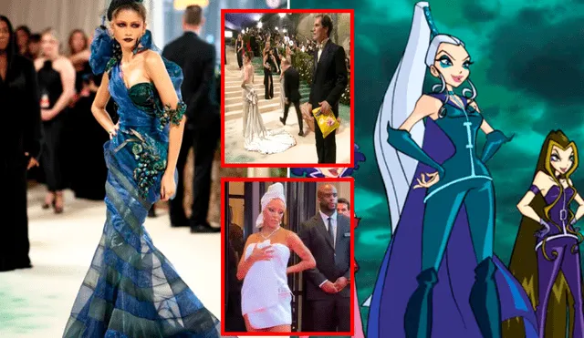 Los usuarios en redes sociales no esperaron para crear una serie de divertidos memes por la MET Gala 2024. Foto: composición LR/ X