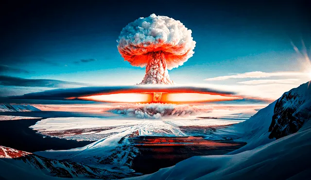 La bomba nuclear más poderosa hasta la actualidad tiene la potencia de 3.300 veces la de Hiroshima. Imagen: IA