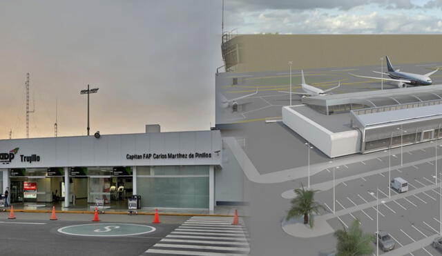Terminal aéreo de Trujillo dentro de un tiempo lucirá completamente renovado. Foto: composición LR/Claudia Beltrán/Andina