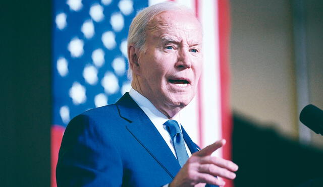 Advertencia. Biden afirma que EEUU no está de acuerdo con la invasión en Rafah. Foto: AFP