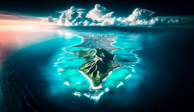La ciudad más aislada del mundo se encuentra ubicada en una isla. Imagen: IA