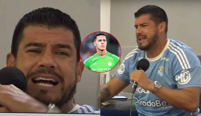 Erick Delgado reaccionó en vivo al partido entre Universitario y Sporting Cristal. Foto: composición LR/captura 'Erick y Gonzalo'