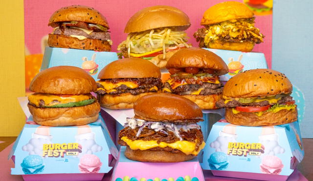 Algunas de las hamburguesas que podrás disfrutar en el Burger Fest. Foto: cortesía