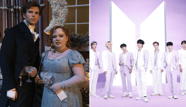 Netflix sorprendió con su reciente anuncio y los fans de 'Los Bridgerton' y BTS celebran esta gran noticia. Foto: composición LR/Netflix/HYBE