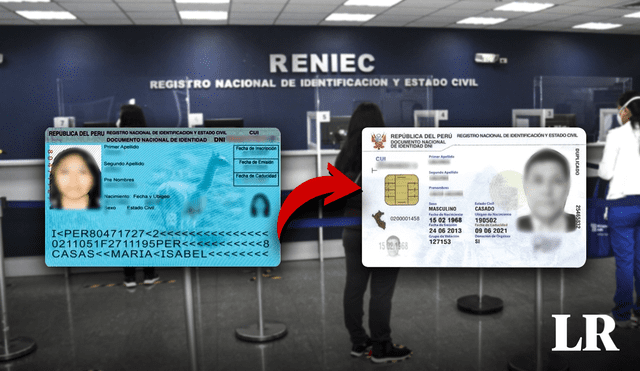 El paso a DNI electrónico se hará de forma gradual, según Reniec. Foto: composición LR/Andina