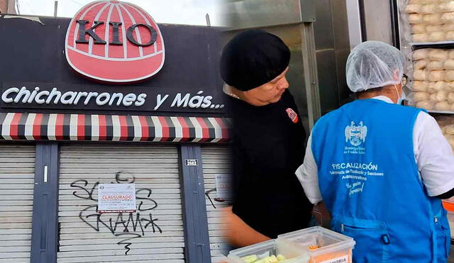 Fiscalización encontró excrementos de roedores, un purificador de agua y alimentos caducados en chicarronería. Foto: composición LR/Municipalidad de Pueblo Libre