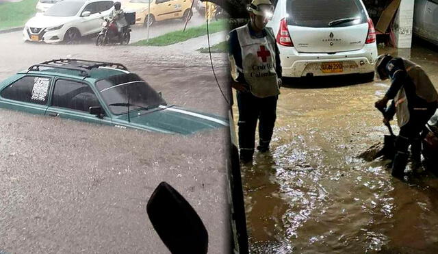 Según el Instituto de Hidrología, Meteorología y Estudios Ambientales (Ideam), se registró un incremento del 125% en las precipitaciones en Colombia. Foto: composición LR/ X (Wilson_Suaza)/Bomberos de Cali