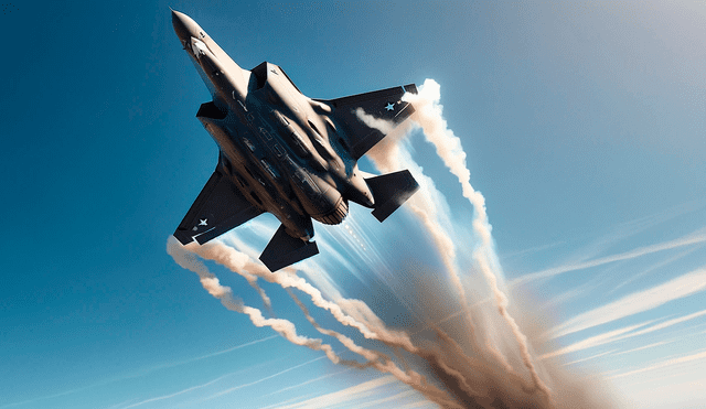 No ha pasado ni un año de lo sucedido, pero pocos saben la historia del F-35 de Estados Unidos. Foto: IA/GPT