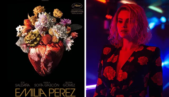 El Festival de Cannes presentó el tráiler de la nueva película 'Emilia Perez', protagonizada por Selena Gomez y Zoe Saldaña. Foto: composición LR/ The Reporter Hollywood