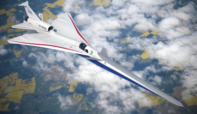 El avión supersónico X-59 es la pieza central de la misión Questt de la NASA. Foto: NASA