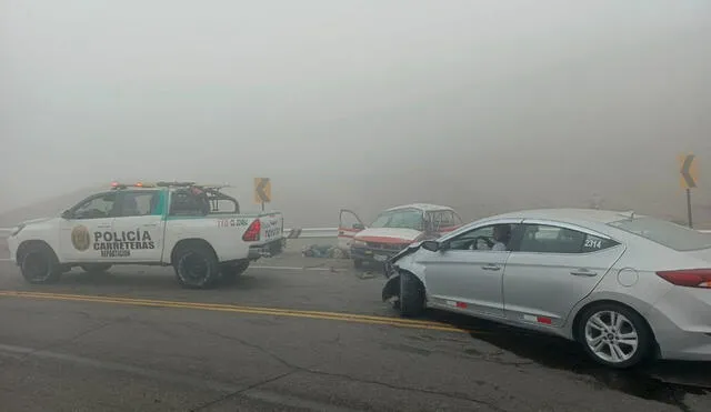 Choque entre vehículos se registró en la costa de Arequipa. Foto: PNP