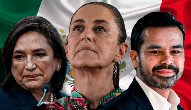 Las elecciones en México siguen siendo encabezadas por Claudia Shieinbaum, según la encuesta más reciente de la empresa Mitofsky. Composición LR/AFP.