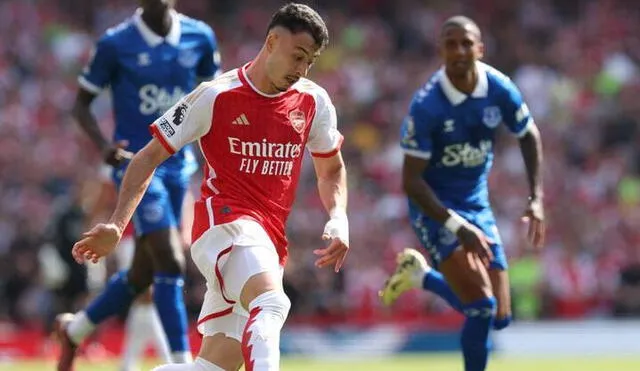 Arsenal empate 1-1 ante Everton en estos 45 minutos. Foto: AFP