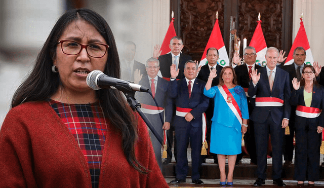 Ruth Luque se ha mostrado abiertamente como opositora al Gobierno de Dina Boluarte. Foto: composición LR/Andina