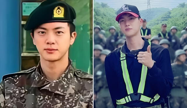 Seokjin, mejor conocido como Jin, fue el primer miembro de BTS que se enlistó al servicio militar en Corea. Foto: composición LR/Naver/Big Hit