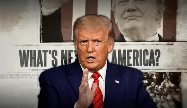 El spot publicitario de Trump generó polémica en la sociedad estadounidense al incluir un término de la Alemania nazi. Foto: composición LR/Truth Social/AFP