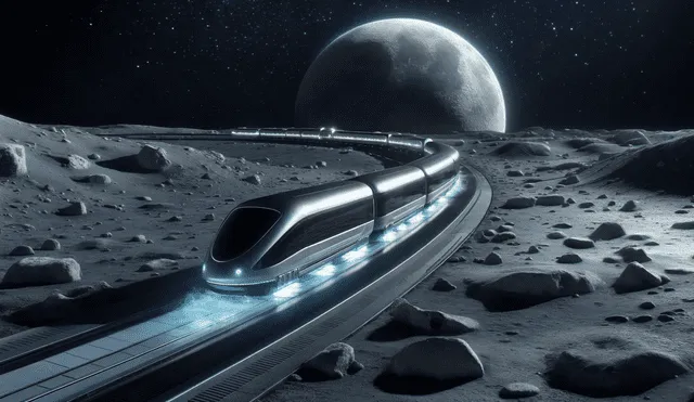 El plan de la NASA consiste en crear ferrocarriles magnéticos. Foto: IA