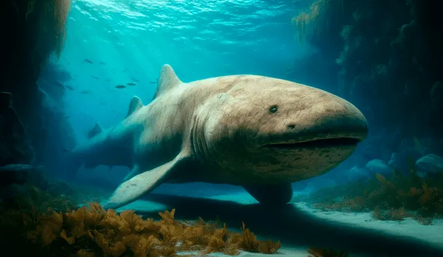 El tiburón fue investigado por una bióloga que lo encontró en Caribe. Foto: IA/GPT