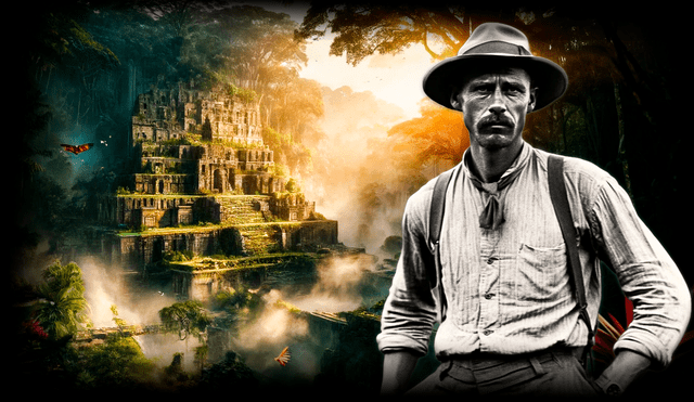 Percy Harrison Fawcett fue uno de los arqueólogos europeos que se obsesionó con la búsqueda de la ciudad Z en el Amazonas. | Foto: composición LR | IA | Mandy Wheaton