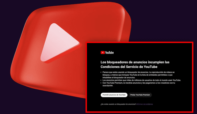 Los bloqueadores de anuncios incumplen las Condiciones del Servicio de YouTube. Foto:Composición LR | Xataka | Hipertextual