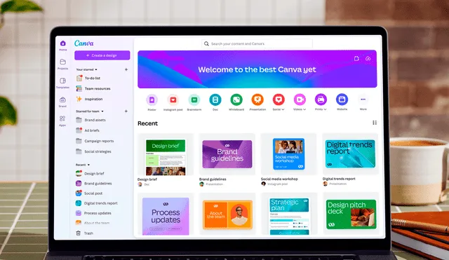 Canva también tendrá una nueva interfaz. Foto: Canva
