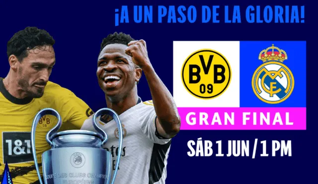 Real Madrid vs. Borussia Dortmund se jugará a partir de las 2.00 p. m. Foto: ATV Deportes.