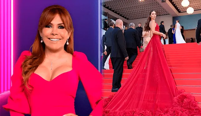 Magaly Medina resaltó la presencia de Natalie Vértiz en el Festival de Cannes. Foto: Composición LR/Instagram Natalie Vértiz/MagalyTV:La Firme