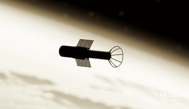 Representación de como se vería el cohete en el espacio. Foto: Howe Industries