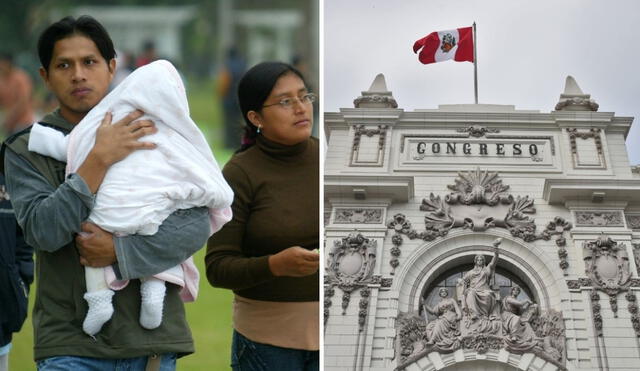 Con 101 votos, el Pleno del Congreso aprobó en marzo de este año la ley que extiende la licencia por paternidad. Foto: composición LR/Andina