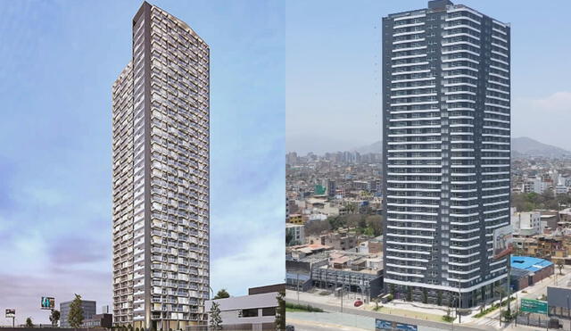 Los dos edificios residenciales más altos del Perú están ubicados en el distrito de La Victoria. Foto: composición LR/ Revista constructivo/ Edificios del Perú