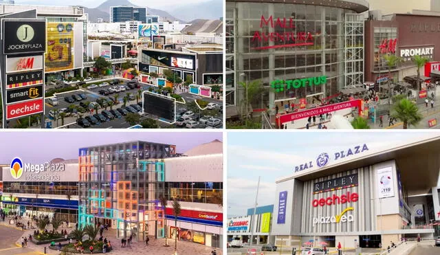 Los centros comerciales se ubican en puntos estratégicos en todo el Perú. Foto: composición LR