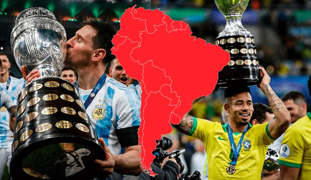 Aunque Brasil pueda ser el único pentacampeón de Sudamérica en ganar 5 copas del Mundo, en la Copa América la situación es distinta. Foto: composición LR/X