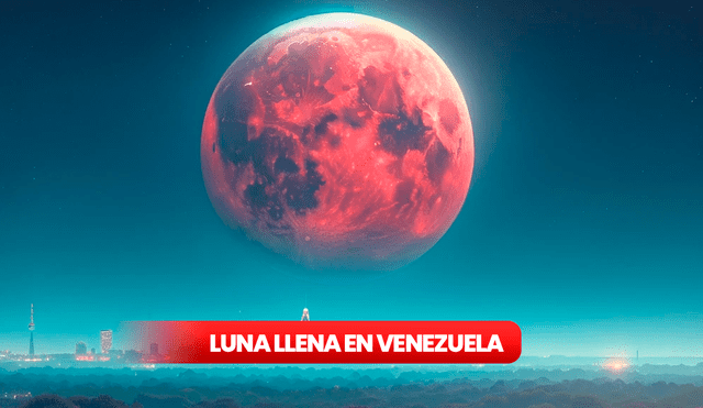 En Venezuela se podrá observar una famosa luna llena conocida como Luna de Fresa. Foto: composición LR/ DALL.E