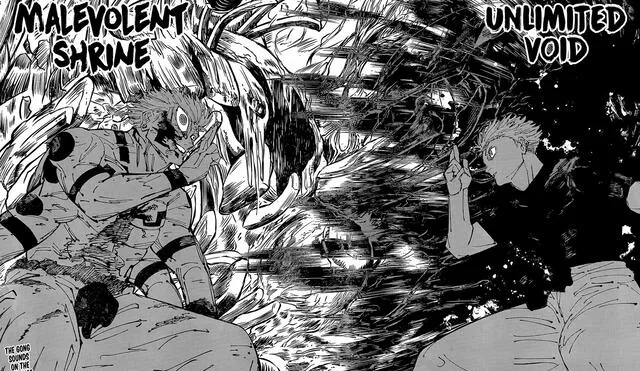 Un nuevo enfrentamiento entre Sukuna y Gojo tendrá lugar en ‘Jujutsu Kaisen 262’. Foto: Manga Plus