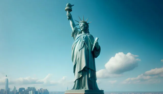 La Estatua de la Libertad es el principal atractivo turístico de New York. Foto: IA