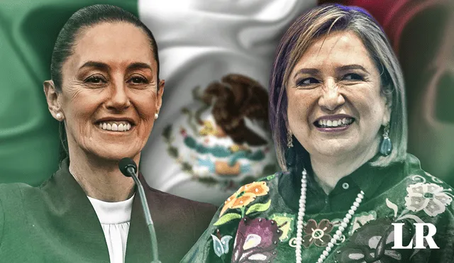 Claudia Sheinbaum y Xóchitl Gálvez son las candidatas favoritas de las elecciones en México 2024. Foto: composición de Fabrizio Oviedo/La República/AFP
