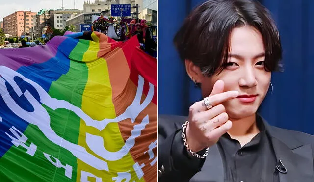 El Día del Orgullo LGBTI en Seúl se celebró el 1 de junio. ¿Cómo se relacionó Jungkook de BTS con el evento? Foto: composición LR/Anthony Wallace/AFP/HYBE