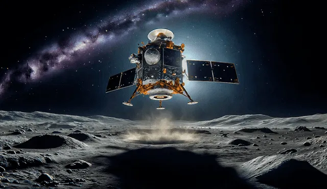 Este evento marca la primera vez que una misión logra aterrizar y extraer material de la Luna. Foto: IA/LR.