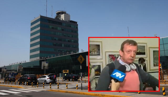 Siguen reportando largas colas en el aeropuerto Jorge Chávez: Composición: LR/Foto captura ATV ATV