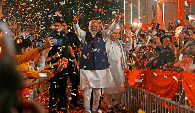 Bharatiya Janata Party (BJP), su partido de Modi, ha sufrido pérdidas significativas en comparación con las elecciones anteriores. Foto: AFP