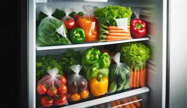 El almacenamiento de frutas y verduras en recipientes de plástico puede afectar negativamente su conservación y tener repercusiones en la salud. Foto: IA