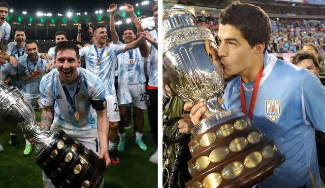 Argentina y Uruguay son las selecciones más ganadores de la Copa América, hasta el momento. Foto: composiciónLR/El País/Conmebol
